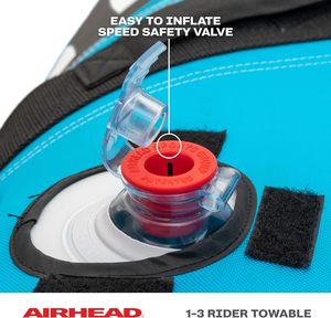Tube gonflable remorquable personnalisé <span class=keywords><strong>en</strong></span> gros pour 2-3 personnes - Kwik-Connect, revêtement <span class=keywords><strong>en</strong></span> nylon, ailerons de renfort, valve rapide brevetée - Product Image 6