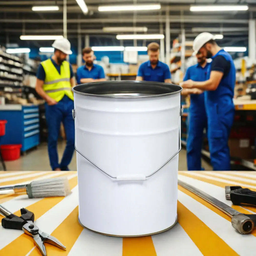 Individueller 20-Liter-Rundblech-Metall-Eimer Farbe-Eimer mit Lug-Deckel Metallgriff für Chemikalienlagerung-Trommeln & Fässer