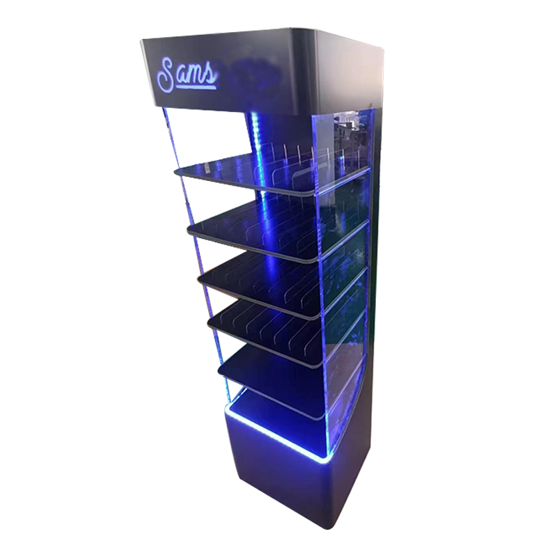 Apache Modern Customized Floor Acrylic LED Display Rack with Easy Assembly and Carton Packaging for E Products — view 4