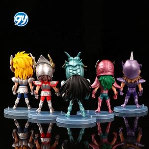 5 pièces Saint Seiya Figure dessin animé Anime Hyoga Jabu <span class=keywords><strong>Shiryu</strong></span> Shun poupée jouet gâteau décoration - Product Image 5