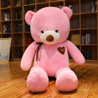 Coeur brun saint valentin ruban ours en peluche peluche jouet je t'aime ours en peluche poupée personnalisé énorme ours en peluche géant oreiller