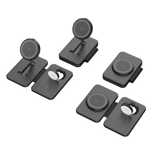 แท่นชาร์จไร้สายอเนกประสงค์แบบพับได้แท่นชาร์จโทรศัพท์แบบแม่เหล็กแรงสูงชาร์จแบบไร้สาย3 in 1สำหรับ iPhone 16 17 - Product Image 6