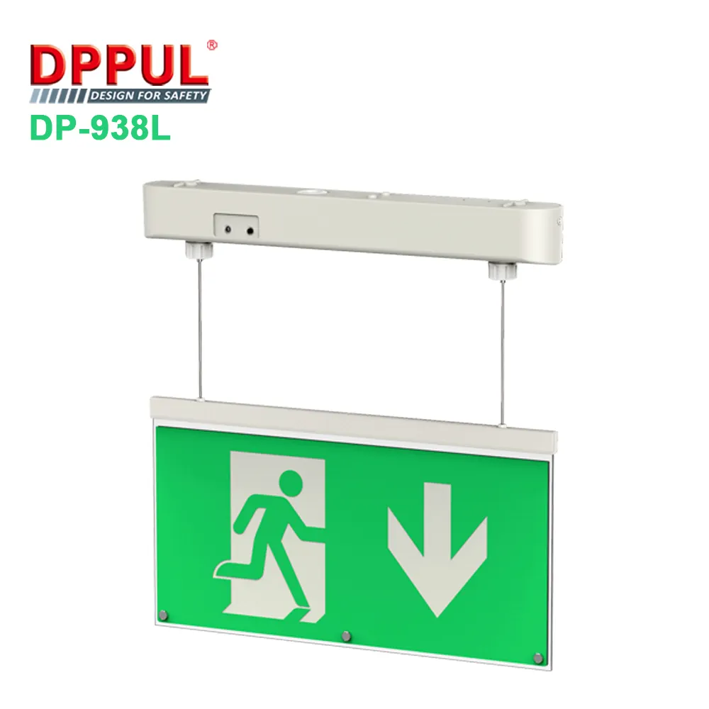 Backlight Replaceable Indicator Film Suspended Installation Ultra-thin Plastic LED Light Emergency Exit Sign