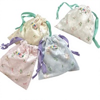 Sac de rangement à cordon en forme d'ours en peluche de dessin animé en stock, sac de maquillage, sac pour articles divers, sac de voyage pour rouge à lèvres