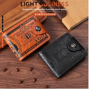 Men's Wallets with 100 US Dollar Pattern Male Wallet with Zipper <strong>Card</strong> Holder Coin Pocket Purse - Product Image 4
