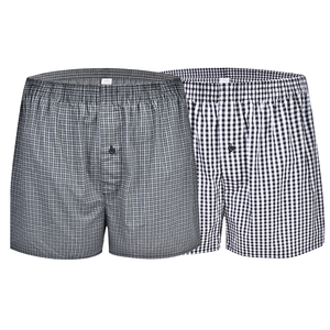 पुरुषों के अंडरवियर कैजुअल ढीले होम पैंट प्लेड शॉर्ट्स कपास की पैंट जापानी समुद्र तट पैंट लुभावनी - Product Image 1