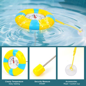 Termômetro de piscina flutuante Grande mostrador PVC ABS Termômetro de água durável para piscina Spa <span class=keywords><strong>Pond</strong></span> - Product Image 5