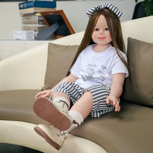 120cm Extra Grote Vinyl Modepop Reborn Levensechte Simulatie Rustgevende Gezelschap Realistische Proportionele 5-7 Jaar Unisex - Product Image 4