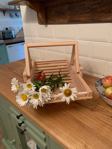 Wooden <strong>Garden</strong> <strong>Trug</strong> With Fold Down Handle Wooden Basket - Product Image 5