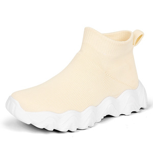 Chaussures de sport décontractées à semelle épaisse pour garçons et filles, nouvelle collection printemps, chaussettes élastiques montantes, antidérapantes, respirantes, semelle extérieure confortable en EVA - Product Image 4