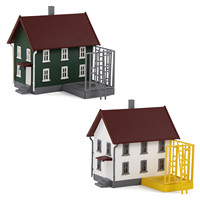 Kit de maison décorée à l'échelle N 1:160 JZN5881, à deux étages, pour bâtiments
