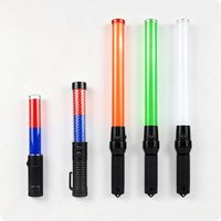 Bâton de signalisation LED rechargeable personnalisé, lumières clignotantes rouge/bleu, matériaux ABS+PC, fixation magnétique, écran d'affichage LED pour
