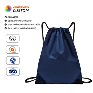 Nylon Draw String Bag Backpack Recycled Waterproof Drawstring Shopping Bag Sport Backpack Promotion Custom Logo