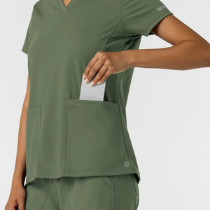 Divisa Ospedaliera Personalizzata per Donne, Completo Infermieristico con Pantaloni Dritti, Uniforme Medica per Salone Dentistico e Centro Estetico - Product Image 3