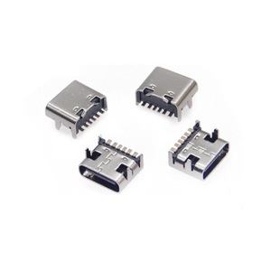 Connecteur femelle Type-C 6 broches USB 3.1, montage SMT DIP, charge rapide, courant élevé, 4 broches, personnalisation sur bande et bobine pour ambulance - Product Image 1