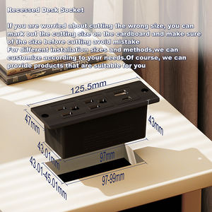 مخصص متعدد الوظائف الأمريكية أريكة مجلس الوزراء سطح المكتب منفذ طاولة 2 منفذ Usb مقبس أثاث مكتب راحة قطاع الطاقة - Product Image 6