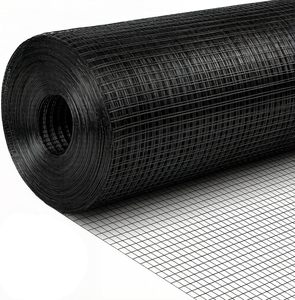 Grillage métallique <span class=keywords><strong>noir</strong></span> DHWCWRE 1/2 pouce 24 x 100 pieds, grillage en PVC, clôture en <span class=keywords><strong>vinyle</strong></span>, rouleau de grillage métallique pour poulailler - Product Image 1