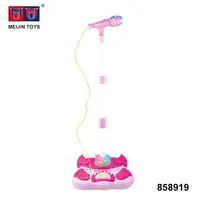 Mini micrófono multifunción de juguete de plástico con carga USB y luces