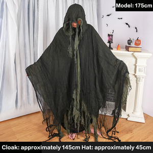 Cape d'Halloween Costume <span class=keywords><strong>de</strong></span> Diablo Cape <span class=keywords><strong>de</strong></span> <span class=keywords><strong>Mort</strong></span> Cosplay en lambeaux Horreur Médiévale Cape <span class=keywords><strong>de</strong></span> Sorcière Magique Cape d'Halloween Diable - Product Image 6