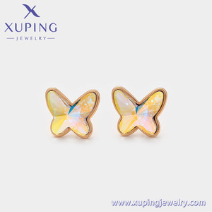 X000649668 XUPING joyería nueva gran oferta pendientes de mariposa personalizados 18K color lindo lujo elegante pendientes de cristal - Product Image 5