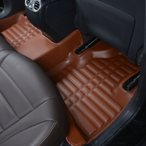 Tapis de sol de voiture 5D universels lavables et pressés à chaud, en cuir de luxe, tapis de voiture 3D imperméables, accessoires automobiles 2024 - Grande Vente - Product Image 4