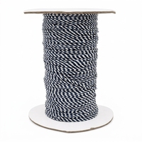 Cordon en macramé torsadé à 2 brins, bleu marine et blanc, 2 mm, très populaire, pour emballage au crochet, lot de bobines, artisanat DIY pour vêtements