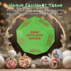Custom <b>Plastic</b> <b>Large</b> Gift Exchange Dice Game-Fun 2025 Christmas Party Game for Groups Families Holiday Events - Product Image 4