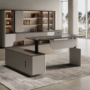 <span class=keywords><strong>Bureau</strong></span> d'ordinateur moderne <span class=keywords><strong>de</strong></span> luxe léger et écologique, réglage électrique intelligent à double moteur, hauteur ajustable, <span class=keywords><strong>rangement</strong></span> verrouillable, <span class=keywords><strong>bois</strong></span> simple - Product Image 2