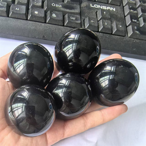 Nuevas Esferas de Cristal Espiritual de 40 mm, Bola de Cristal de <span class=keywords><strong>Obsidiana</strong></span> Negra Natural en Venta - Product Image 5
