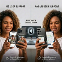 Écran d'affichage magnétique pour smartphone avec fonction selfie, moniteur de caméra arrière sans fil à latence nulle pour l'enregistrement de vlogs avec télécommande de déclenchement