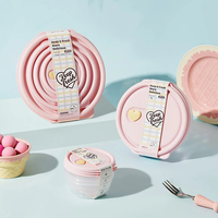 Boîtes de rangement modernes de qualité alimentaire - Contenants hermétiques spécifiques au réfrigérateur - Pliables - Lavables au lave-vaisselle - Pour la cuisine - Écologiques