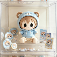 Figurine en peluche de personnage d'anime ODM OEM, tenue à capuche amovible, jouet mascotte personnalisé, jouet en peluche humanoïde en tissu doux pour licence IP