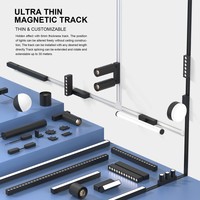 DGLUX Projecteur Magnétique Pliable sur Rail DC 48V, Système d'Éclairage Linéaire LED Pliable à 90 Degrés pour Plafond