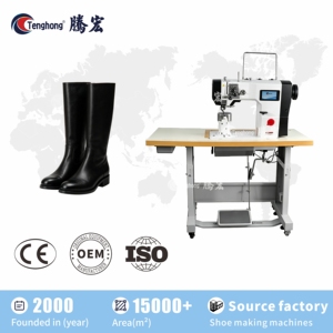 Machine à coudre robuste à une aiguille pour la couture des empeignes de chaussures à tige haute pour les industries de la chaussure - Product Image 1