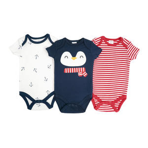 Neues Hochwertiges 3-teiliges Set 0-9 Monate Unisex 100% Baumwolle Strampler Baby Krabbelkleidung - Product Image 5