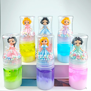 Vente directe du fabricant – Jouet pour enfants, petite bouteille de slime cristallin 6 couleurs avec poupée princesse - Product Image 4