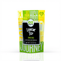 Sachet personnalisé en gros pour granola sain, pochette refermable à fond plat pour céréales sans noix, idéale pour le stockage et la vente au détail