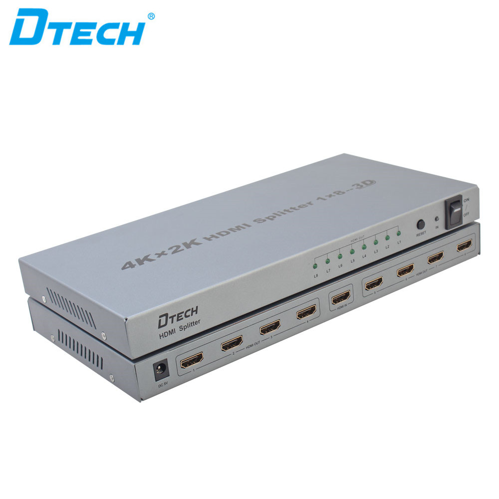 CE RoHs CE сертифицированный 1 до 8 порты и разъёмы 3D ТВ ЖК дисплей экран Cctv Av Аудио Видео Ethernet 4 К к Hdmi Splitter 1x8