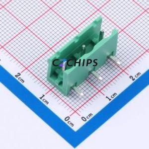 MX2EDGR-7.62-03P-GN01-Cu-A Plug-in Terminal Block Bent Lead Through Hole,P=7.62mm Board-to-Board / Socket Open 1x3P 7.62mm Green - Product Image 1