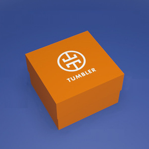 Custom Orange Color Strong Rigid Fancy Small Paper Box Gift Box Packaging Box