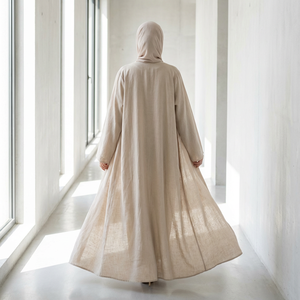 2026 New Custom Designs Jersey <b>Dress</b> Muslim Half Turtleneck <b>Dress</b> Solid Color Abaya Muslim <b>Long</b> <b>Dress</b> <b>Eid</b> Al-Fitr Clothing - Product Image 2