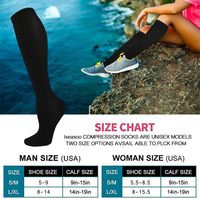 Chaussettes de sport de compression unisexes - Chaussettes élastiques respirantes pour le yoga, le cyclisme et le bureau