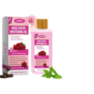 โออีเอ็ม โรส ซุปเปอร์ ไวท์เทนนิ่ง ออยล์ 100 มล. น้ำมันหอมระเหยสมุนไพรสำหรับผิวหน้าและผิวกาย - Product Image 1