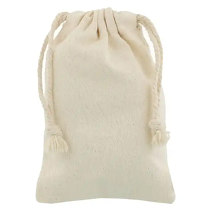Sacs à bijoux en coton biologique à cordon coulissant, doux, petits, en tissu calicot et flanelle, emballage cadeau recyclable, vente chaude - Product Image 4