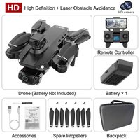 Drone RC L900 Professionnel avec Caméra HD 4K Ultra HD, Évitement d'Obstacles par Laser, Moteur Brushless, Pliable 6 Axes