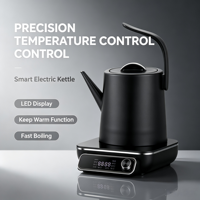 Bouilloire Électrique Haute Qualité 1200W 1.0L en Acier Inoxydable 304 avec Protection Anti-Ébullition à Sec pour la Maison