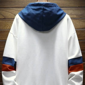 Sudadera de lana impermeable de manga larga con estampado de niño personalizado Sudadera con capucha para hombre con estampado de rayas laterales patrón sólido - Product Image 5