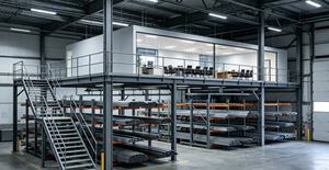 Heavy Duty Warehouse Mezzanine Floor Platform Custom Steel Structure for Storage Expansion - Product Image 3