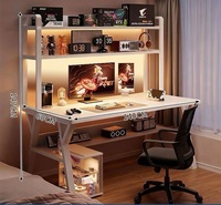 Bureau d'ordinateur avec étagère intégrée, bureau d'étude moderne et minimaliste pour la maison, bureau d'écriture simple pour étudiant dans la chambre