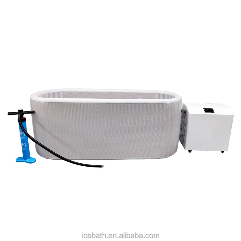 Baignoire à glace portable gonflable pour la récupération thérapie de l'eau froide bain chaud extérieur athlètes baignoire pliante piscine plongeante pour adultes